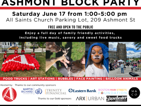 Ashmont Block Party: CANCELED due to weather, Sat. June 17, 2023 from 1-5pm